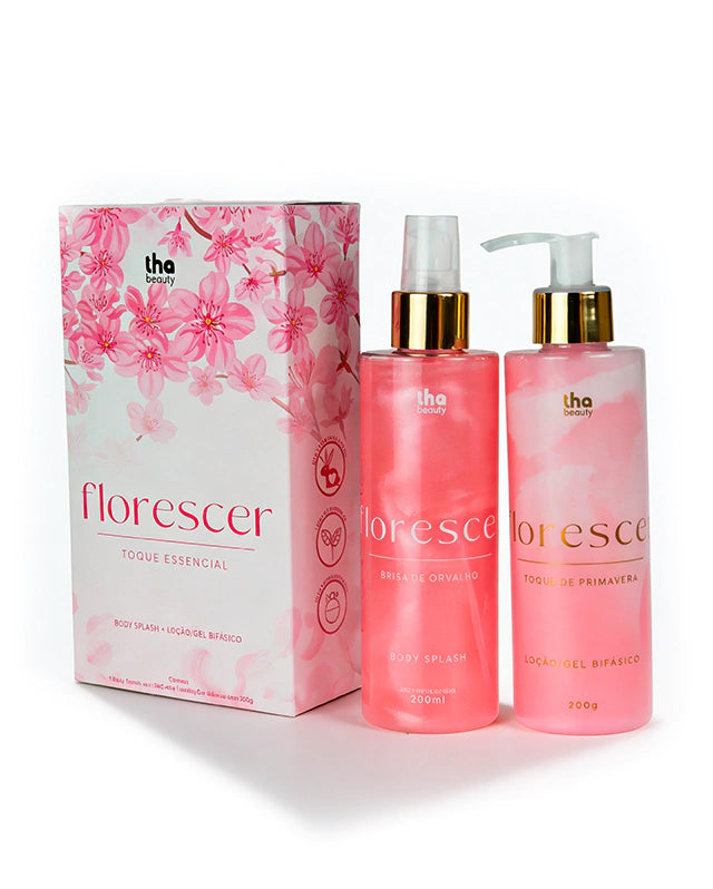 Kit Florescer Body Splash e Loção Hidratante Perfume Delicado