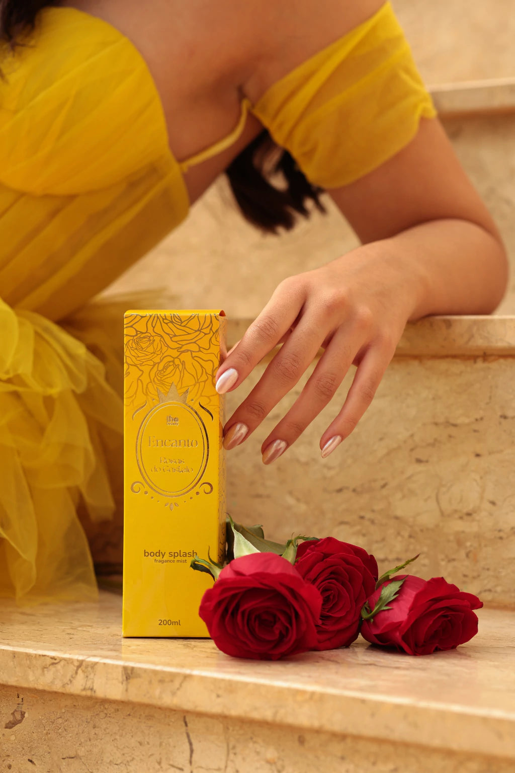 Body Splash Rosas do Castelo 200ml Fragrância Floral Cítrica Feminina