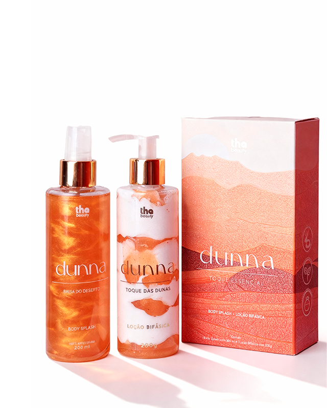 Kit Dunna: Body Splash e Loção Hidratante de Perfumação Intensa