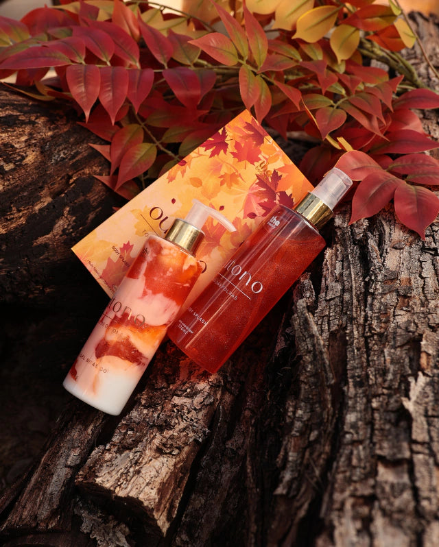 Kit Outono Body Splash e Loção Hidratante Fragrância Amadeirada