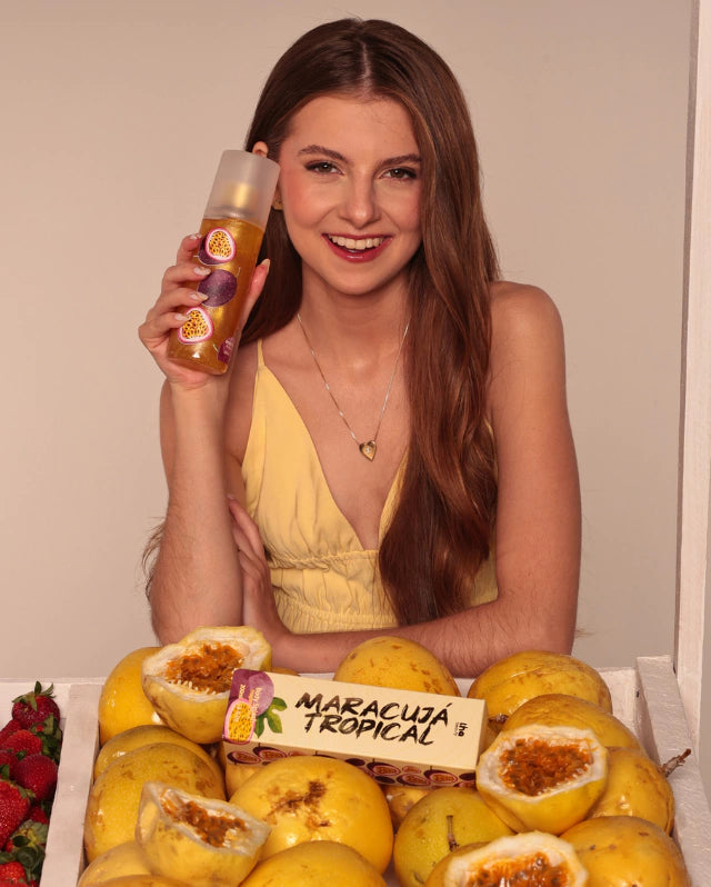 Body Splash Maracujá Tropical 200ml Fragrância Frutada Refrescante e Vibrante