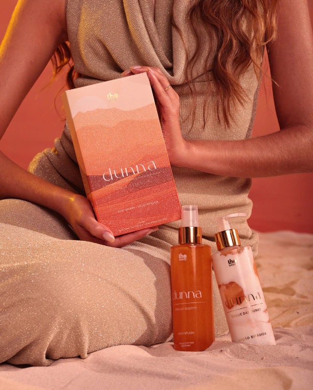 Kit Dunna: Body Splash e Loção Hidratante de Perfumação Intensa