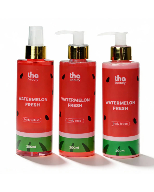 Combo Melancia: Kit Body Splash, Loção Hidratante e Sabonete Líquido