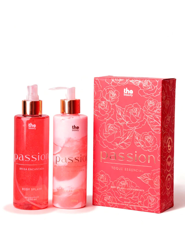 Kit Passion: Body Splash e Loção Bifásica Hidratante Perfumada