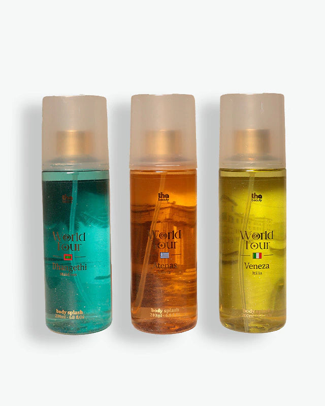 Kit World Tour Body Splash com Três Fragrâncias Inspiradas no Mundo